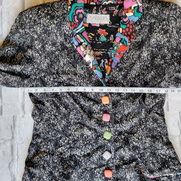 Platinum by Dorothy Schoelen 80s or 90s vintage blazer size Medium - Picture 6 of 16